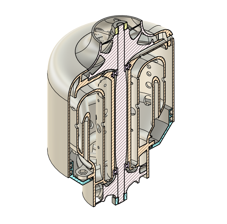 3D model of complete jet engine assembly